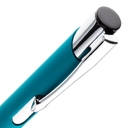 Ручка шариковая Keskus Soft Touch, бирюзовая для нанесения логотипа