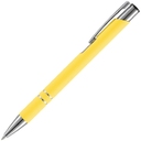Ручка шариковая Keskus Soft Touch, желтая для нанесения логотипа