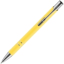 Ручка шариковая Keskus Soft Touch, желтая для нанесения логотипа