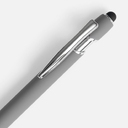 Ручка шариковая Pointer Soft Touch со стилусом, серая для нанесения логотипа