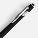 Ручка шариковая Pointer Soft Touch со стилусом, черная для нанесения логотипа
