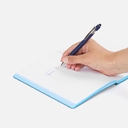 Ручка шариковая Pointer Soft Touch со стилусом, темно-синяя для нанесения логотипа