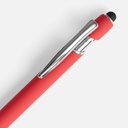 Ручка шариковая Pointer Soft Touch со стилусом, красная для нанесения логотипа