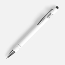 Ручка шариковая Pointer Soft Touch со стилусом, белая для нанесения логотипа