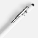 Ручка шариковая Pointer Soft Touch со стилусом, белая для нанесения логотипа