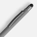 Ручка шариковая Atento Soft Touch со стилусом, серая для нанесения логотипа