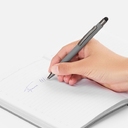 Ручка шариковая Atento Soft Touch со стилусом, серая для нанесения логотипа