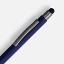Ручка шариковая Atento Soft Touch со стилусом, темно-синяя для нанесения логотипа