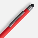 Ручка шариковая Atento Soft Touch со стилусом, красная для нанесения логотипа