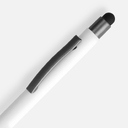 Ручка шариковая Atento Soft Touch со стилусом, белая для нанесения логотипа