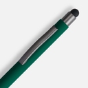 Ручка шариковая Atento Soft Touch со стилусом, зеленая для нанесения логотипа