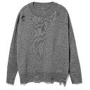 Джемпер оверсайз унисекс Grunge в сумке, серый, размер L/XL для нанесения логотипа