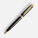 Ручка шариковая Letra Gold, глянцевая, черная для нанесения логотипа
