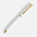 Ручка шариковая Letra Gold, глянцевая, белая для нанесения логотипа