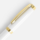 Ручка шариковая Letra Gold, глянцевая, белая для нанесения логотипа