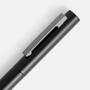 Ручка шариковая Inkolor, черная с серым для нанесения логотипа