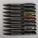 Ручка шариковая Inkolor, черная с серым для нанесения логотипа
