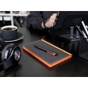 Ручка шариковая Inkolor, черная с серым для нанесения логотипа