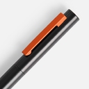 Ручка шариковая Inkolor, черная с оранжевым для нанесения логотипа