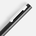 Ручка шариковая Inkolor, черная с белым для нанесения логотипа