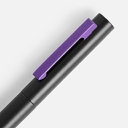 Ручка шариковая Inkolor, черная с фиолетовым для нанесения логотипа