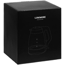 Электрический чайник Lumimore, стеклянный, серебристо-черный для нанесения логотипа