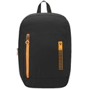 Складной рюкзак Compact Neon, черный с оранжевым для нанесения логотипа
