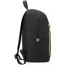 Складной рюкзак Compact Neon, черный с зеленым для нанесения логотипа