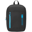 Складной рюкзак Compact Neon, черный с голубым для нанесения логотипа