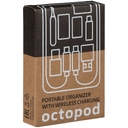 Органайзер с беспроводной зарядкой и набором адаптеров Octopod, черный для нанесения логотипа