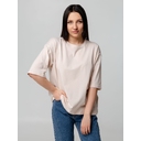 Футболка унисекс оверсайз Street Vibes, бежевая, размер XS/S для нанесения логотипа