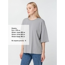 Футболка унисекс оверсайз Street Vibes, серая, размер XS/S для нанесения логотипа