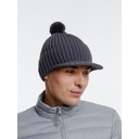 Вязаная шапка с козырьком Peaky, серая (антрацит) для нанесения логотипа