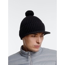 Вязаная шапка с козырьком Peaky, черная для нанесения логотипа