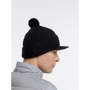Вязаная шапка с козырьком Peaky, черная для нанесения логотипа