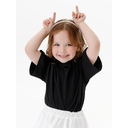 Футболка детская оверсайз Teezer, черная, 6 лет для нанесения логотипа