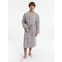 Халат вафельный Kimono, светло-серый, размер M/L для нанесения логотипа
