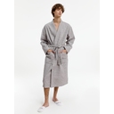 Халат вафельный Kimono, светло-серый, размер M/L для нанесения логотипа