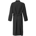 Халат вафельный Kimono, черный, размер M/L для нанесения логотипа