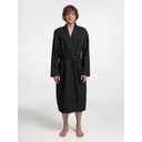 Халат вафельный Kimono, черный, размер M/L для нанесения логотипа