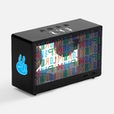 Bluetooth-колонка со светомузыкой Sensofonic, черная для нанесения логотипа