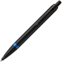 Ручка шариковая Parker IM Professionals Marine Blue BT, черная с синим для нанесения логотипа