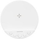 Bluetooth-колонка с беспроводной зарядкой relaxTime, белая для нанесения логотипа