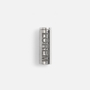 Наконечник для шнурка Nozzle, ver.2, серебристый (хром) для нанесения логотипа