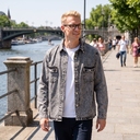Куртка джинсовая O3, серая, размер 3XL/4XL для нанесения логотипа
