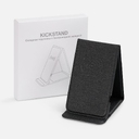 Подставка для смартфона с беспроводной зарядкой Kickstand, серая для нанесения логотипа