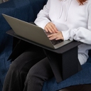 Складной стол для ноутбука с беспроводной зарядкой Kickstand Table, серый для нанесения логотипа