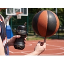 Складная бутылка для воды Basketball Flex, черная для нанесения логотипа