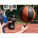 Складная бутылка для воды Basketball Flex, черная для нанесения логотипа