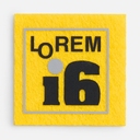 Заготовка из фетра Felt 100, желтая для нанесения логотипа
